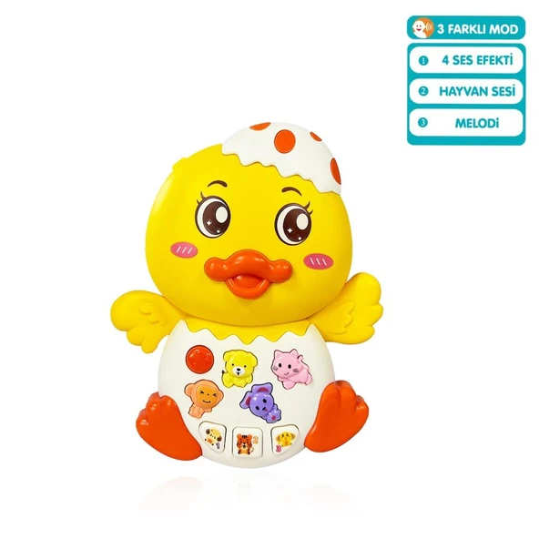 JLG-855-144A IŞIKLI VE MÜZİKLİ ÖRDEK BEBEK -VRD ürün görseli 1