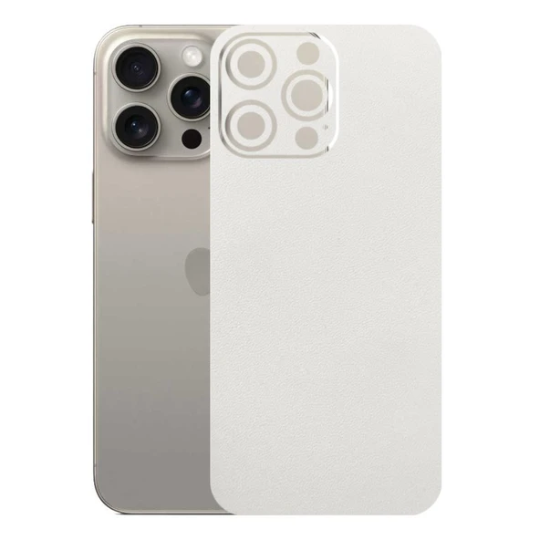 Kapps Iphone 15 Pro Max ile Uyumlu Bumper Serisi Premium Arka Kapak Kaplama(Kenarlar Yoktur!)  Beyaz ürün görseli 1
