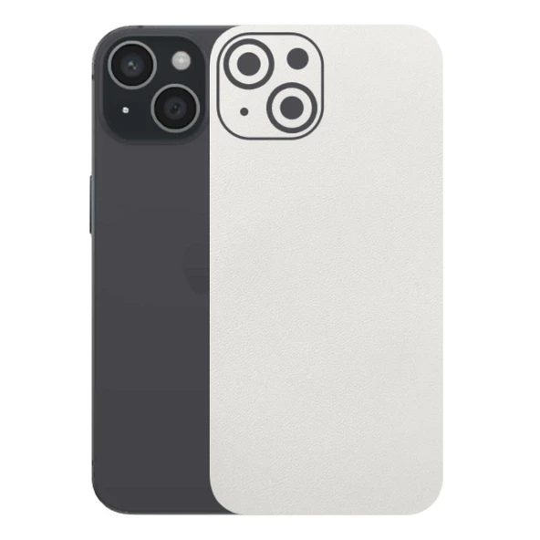 Kapps Iphone 15 ile Uyumlu Bumper Serisi Premium Arka Kapak Kaplama(Kenarlar Yoktur!)  Beyaz ürün görseli 1