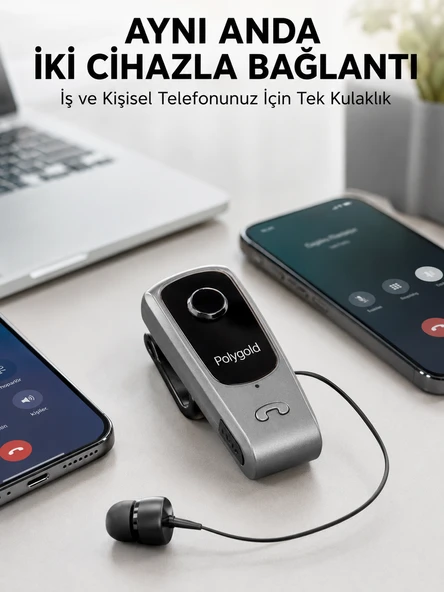 Mikrofonlu ve Ses Kontrollü Kablosuz Kulak İçi Kulaklık ürün görseli 1