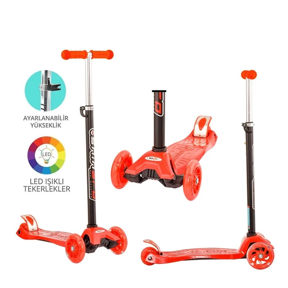 Torutoys Kırmızı Twist Işıklı Scooter Kırmızı ürün görseli 1