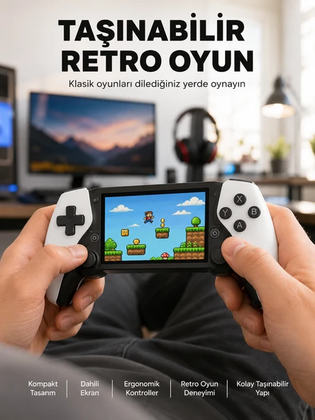 PS1 GBA NES Oyun Destekli Retro Cihaz Yeni Nesil ürün görseli 1