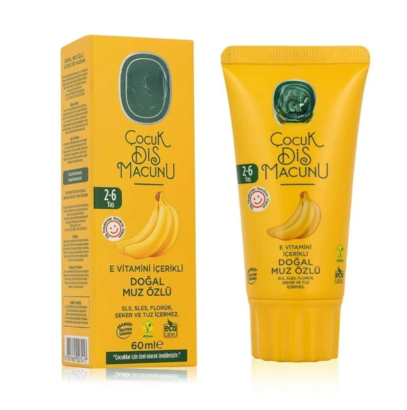 Çocuk Diş Macunu 60 ml Muz ürün görseli 1