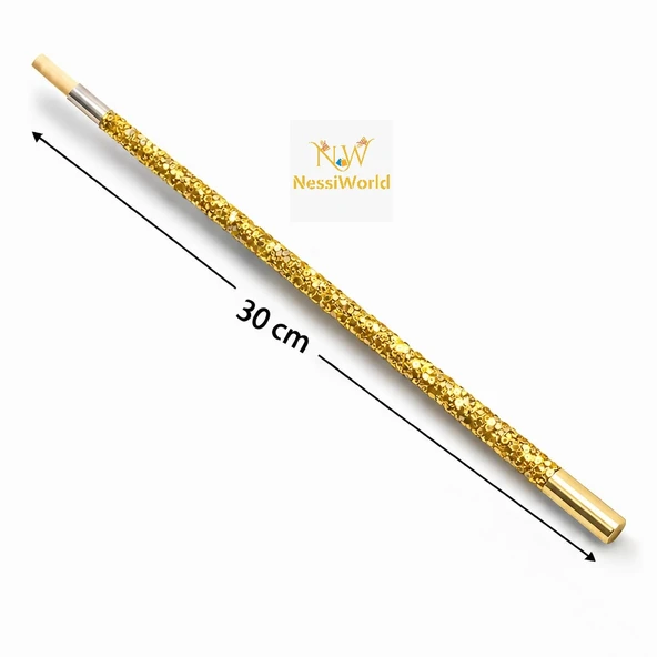 30 cm Altın Gold Payetli Sigara Tutacağı – 1920’ler Gatsby Parti Aksesuarı ürün görseli 1