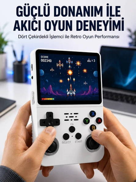 Retro El Konsolu 64 GB – 15.000 Oyun, Geniş Platform Desteği, 3.5” IPS Ekran Yeni Nesil ürün görseli 1