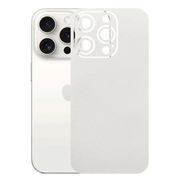 Kapps Iphone 15 Pro ile Uyumlu Bumper Serisi Premium Arka Kapak Kaplama(Kenarlar Yoktur!)  Beyaz ürün görseli 1