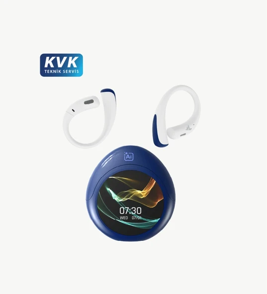 X167 Yapay Zeka Destekli Dokunmatik Ekranlı Bluetooth Kulaklık – 165 Dil Çeviri Özellikli (Mavi) ürün görseli 1