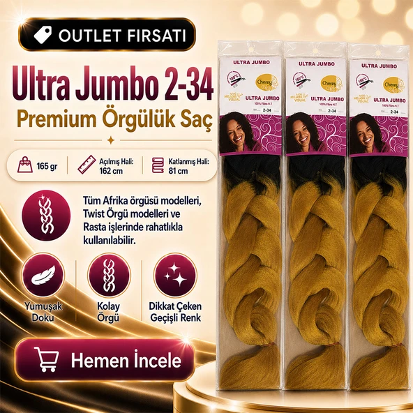 3 Paket / Afrika Örgüsü Ve Rasta İçin Sentetik Ombreli 2/34 ürün görseli 1