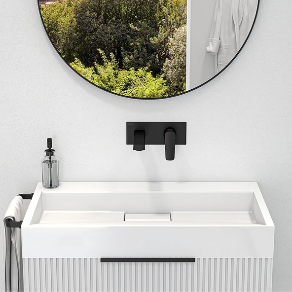 Quasar Pro Ank. Lavabo Bataryası-Siyah - Resim 2