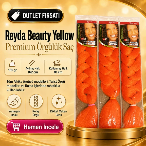 3 Paket / Afrika Örgüsü Ve Rasta İçin Sentetik YELLOW ürün görseli 1