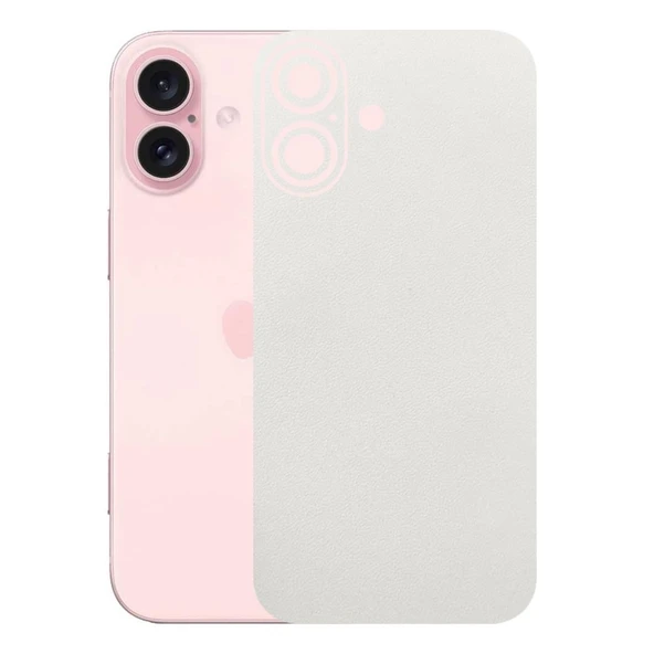 Kapps Iphone 16 ile Uyumlu Bumper Serisi Premium Arka Kapak Kaplama(Kenarlar Yoktur!)  Beyaz ürün görseli 1