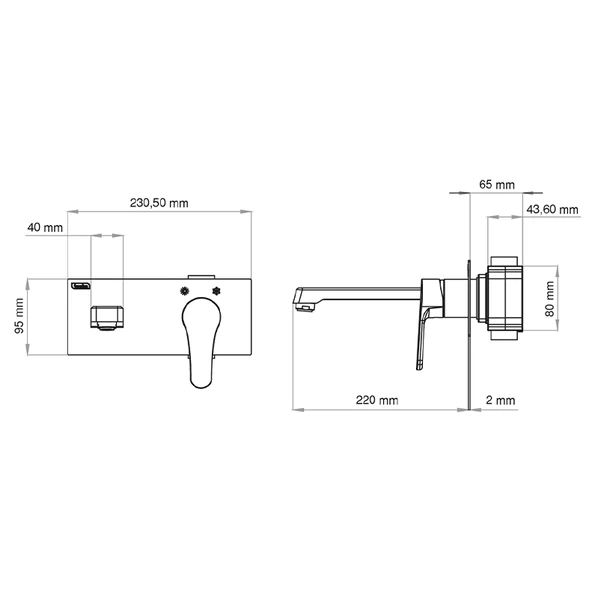 Quasar Pro Ank. Lavabo Bataryası-Siyah - Resim 3