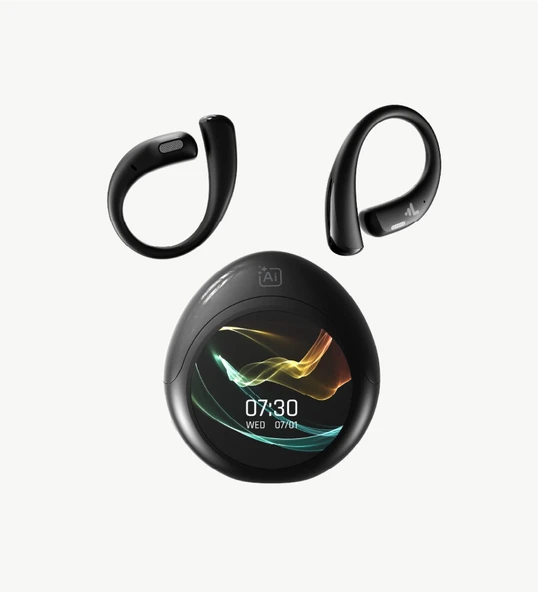 X167 Yapay Zeka Destekli Dokunmatik Ekranlı Bluetooth Kulaklık – 165 Dil Çeviri Özellikli (Siyah) ürün görseli 1