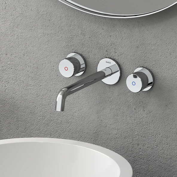 Tria Ank. Lavabo Bataryası-Krom - Resim 2
