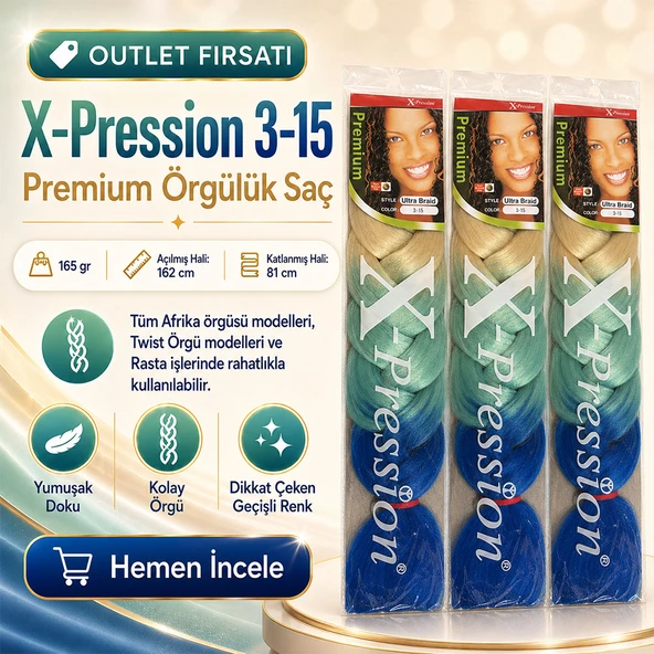 3 Paket / Afrika Örgüsü Ve Rasta İçin Sentetik Ombreli 3/15 ürün görseli 1