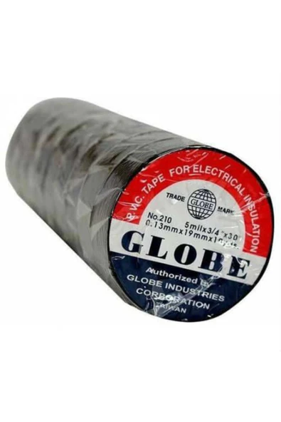 Globe Elektrikçi Bandı Izole Bant Siyah 10 Adet 19 Mm ürün görseli 1