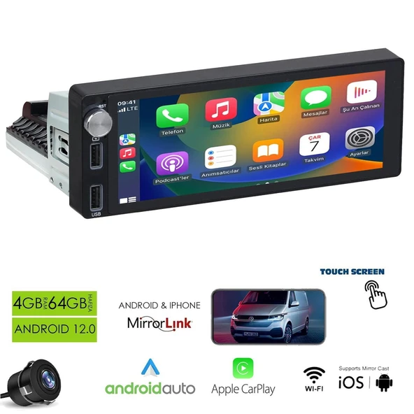 NEWFRON NF-A68 Android Double Single Dın 6.9 İnç 4+64GB ürün görseli 1