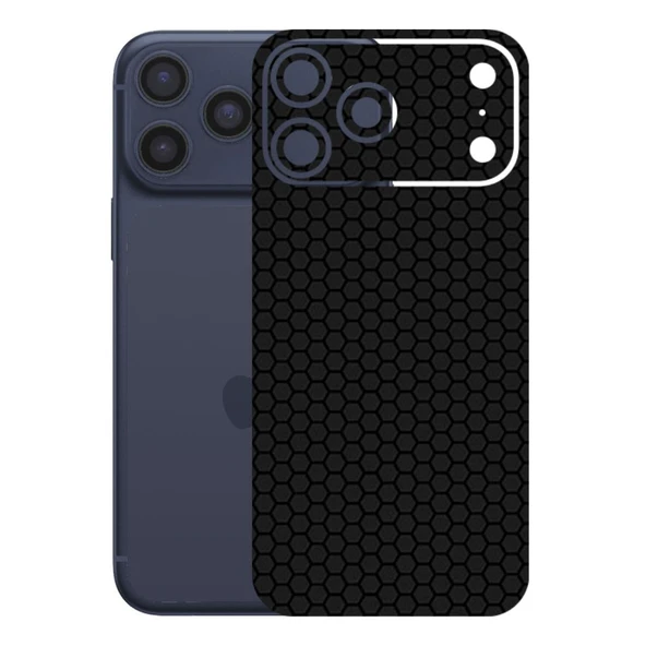 Kapps Iphone 17 Pro Max ile Uyumlu Bumper Serisi Premium Arka Kapak Kaplama(Kenarlar Yoktur!)  Siyah ürün görseli 1
