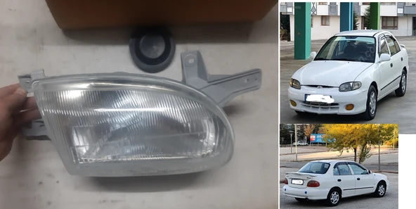 Hyundai Accent  1998-1999 model yumurta kasa Far  ayfar SAĞ YOLCU TARAFI NOT 1998 DEN ÖNCEKİLERE UYMAZ ürün görseli 1