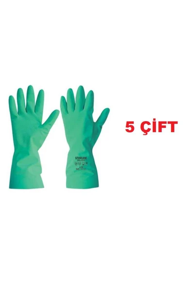 5 Çift Kimyasal Nitril Eldiven Stl-1815 AJKLMNOPT EN 388: 4101X 10-10,5 Beden ürün görseli 1