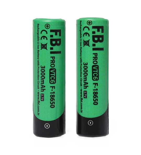 F.B.I VTC6 18650 3.7V 3000mAh 30A Li-ion Şarjlı Pil + Pil Taşıma Kutusu 2'li SET ürün görseli 1