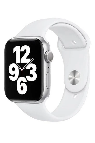 Apple Watch 42mm 44mm Uyumlu Klasik Kordon Beyaz ürün görseli 1