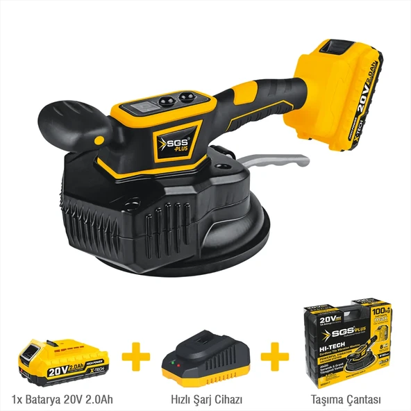 SGS5417 - 100 KG AKÜLÜ SERAMİK GRANİT TİTREŞİMLİ VANTUZ 20 VOLT 2 AMPER ürün görseli 1