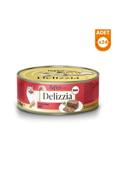 Reflex Plus Delizzia Kıyılmış Dana Etli Yetişkin Konserve Kedi Maması 85 Gr 24 Adet ürün görseli 1