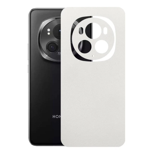 Honor Magic 6 Pro ile Uyumlu Bumper Serisi Premium Arka Kapak Kaplama(Kenarlar Yoktur!)  Beyaz ürün görseli 1