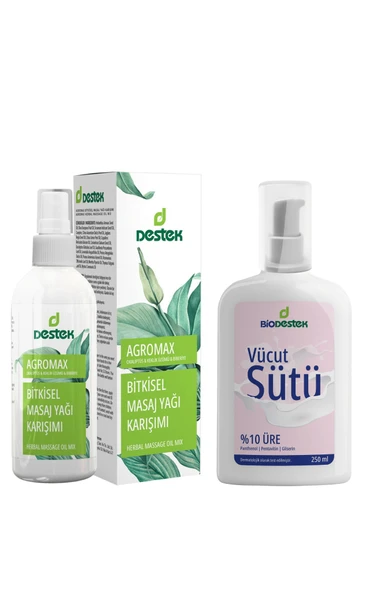 Destek Agromax Bitkisel Masaj Yağı Karışımı 150 ml +Biodestek Vücut Sütü 250 ml ürün görseli 1