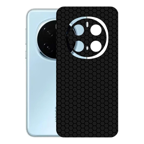Honor Magic 7 Pro ile Uyumlu Bumper Serisi Premium Arka Kapak Kaplama(Kenarlar Yoktur!)  Siyah ürün görseli 1