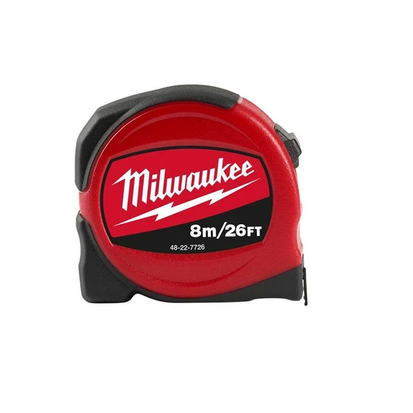 Milwaukee Şerit Metre Slimline 8M/26 FT ürün görseli 1