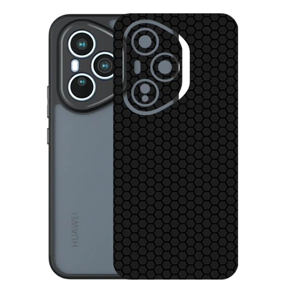 Honor 400 Pro 5G ile Uyumlu Bumper Serisi Premium Arka Kapak Kaplama(Kenarlar Yoktur!)  Siyah ürün görseli 1