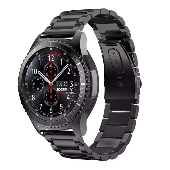 Xiaomi Watch S1 -S1 Active -Mi Watch -Watch Color 22mm Uyumlu Ironweft Döküm Çelik Metal Kordon  Siyah ürün görseli 1