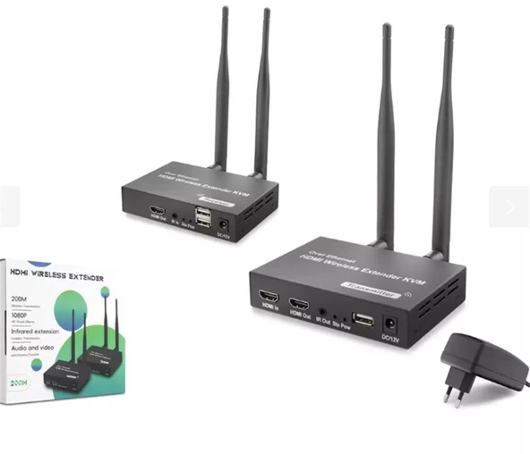 Hadron HDX1383 200mt Hdmi Wireless Kvm Extender Loop-Out Kablosuz 1080P (Audio and Video) ürün görseli 1