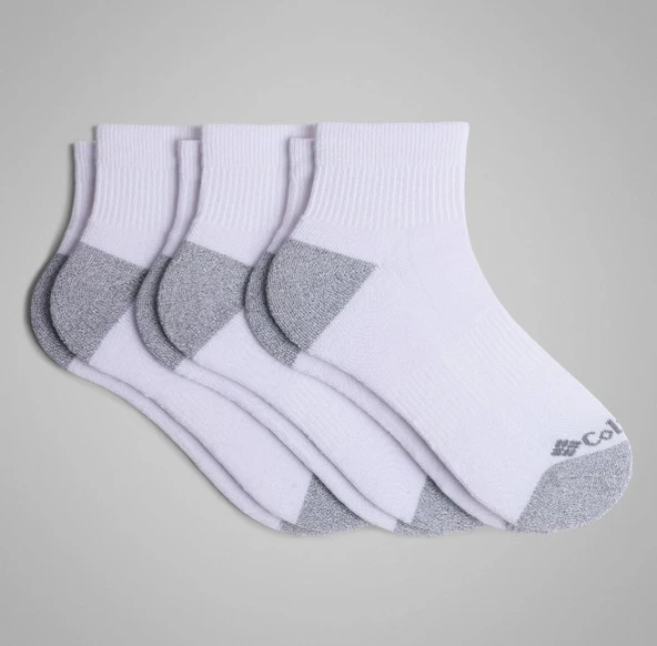 Columbia Men's Athletic Quarter Socks - 3 Pack Çorap WHI ürün görseli 1