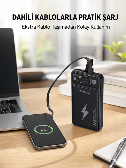 Powerbank 10000 mAh Dijital Göstergeli Taşınabilir Yeni Nesil ürün görseli 1