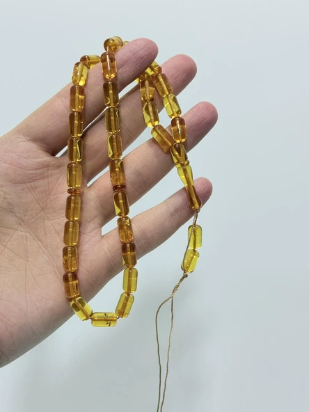 Doğal Kaya Damla Kehribar Tesbih 33lük 16 Gram K017 ürün görseli 1