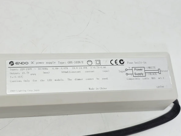 Endo DC Power Supply 23.7 V 500 mA GRX-103N/E - Resim 5