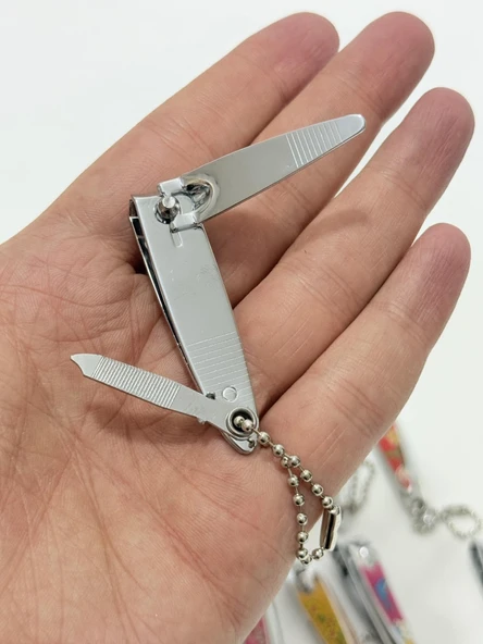 Taksun Renkli Desenli Küçük Boy Tırnak Makası 5cm (1 Adet) ürün görseli 1