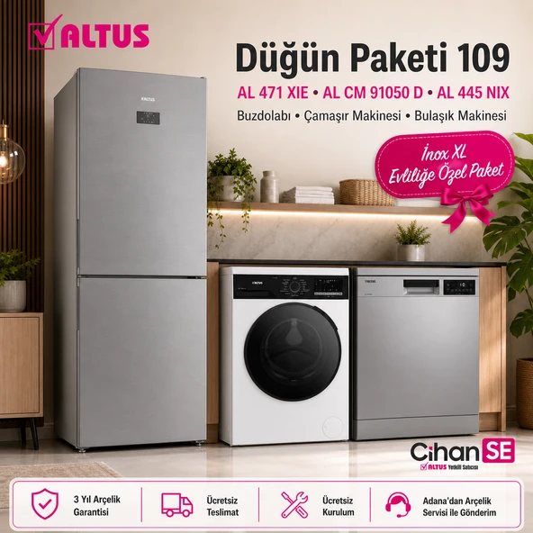 Altus inox XL Düğün Paketi (Paket 109)  AL 445 NIX - AL 471 XIE - AL 91050 D ürün görseli 1