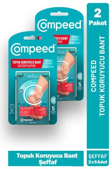 Compeed Topuk Koruyucu Bant Şeffaf 5'li 2 Paket ürün görseli 1