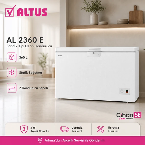 Altus AL-2360 E Yeni E Enerji  Yatay Derin Dondurucu 360 Litre ürün görseli 1