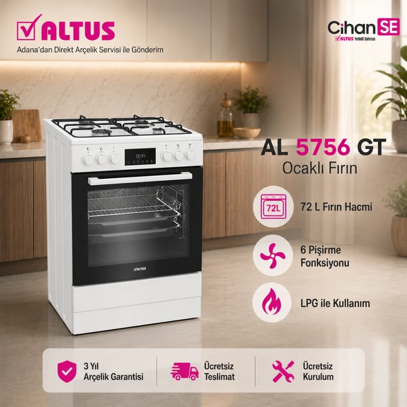 Altus AL-5756 GT A Enerji %10 Enerji Tasarruflu Fırın  LPG ürün görseli 1
