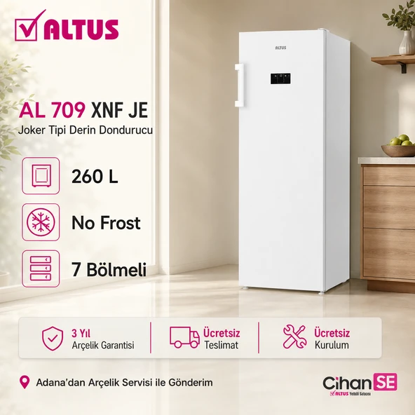 Altus AL-709 XNF- JE JOKER Yeni E Enerji No-Frost 7 Çekmeceli Derin Dondurucu ürün görseli 1