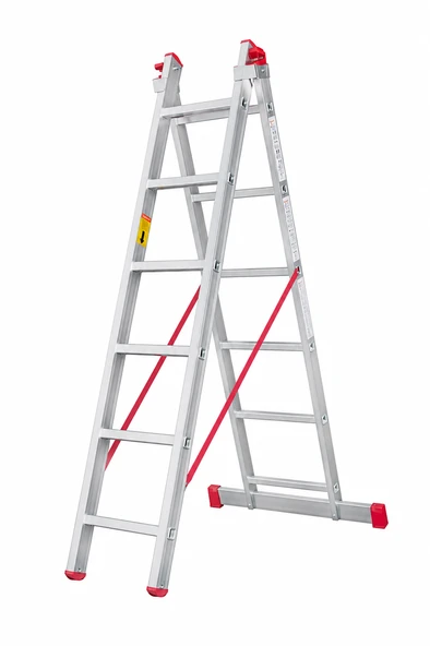 2 Parçalı Sürgülü A Tipi Merdiven 2x6 Basamaklı (SATM.01) ürün görseli 1
