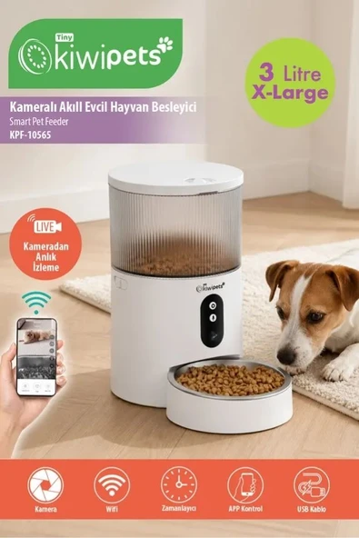 KPF-10565 Evcil Hayvan Akıllı Kameralı Multifonksiyon Mama Kabı-Smart Pet Feeder ürün görseli 1