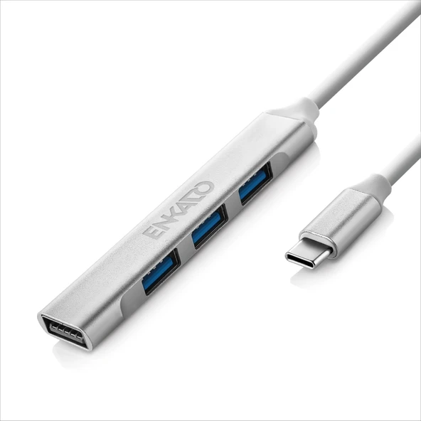 Nevamel® ENKADO EKD-TP50 Type-C to 3xUSB 2.0 1xUSB 3.0 Metal USB HUB(1923) ürün görseli 1