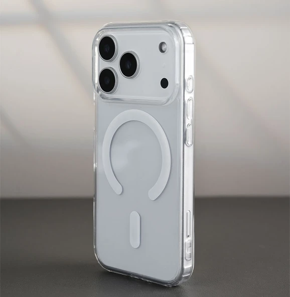 Jopus iPhone 17 Pro Max Uyumlu Sararmaz Şeffaf Magsafe Kılıf Kristal Sert Mika Slim Kılıf JS-345 ürün görseli 1