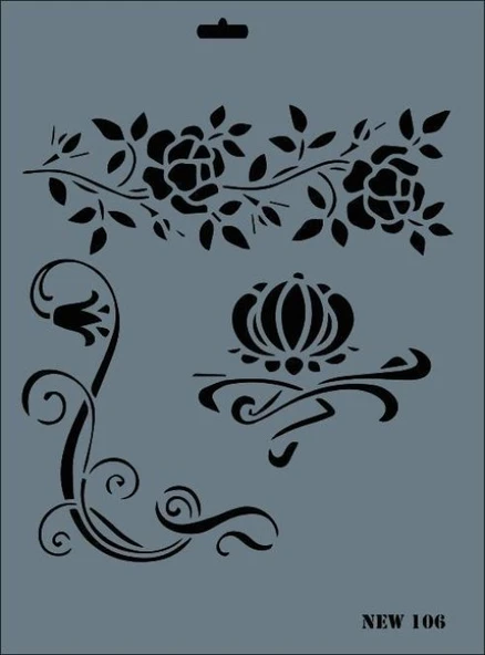 Rich New Seri N-106 Stencil 35x25 cm ürün görseli 1